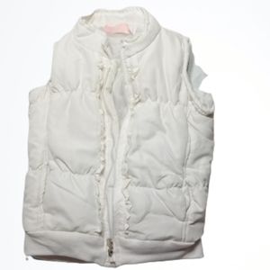 Kids Headquarters White Zip Up Sleeveless Puffy Vest Sz 3T